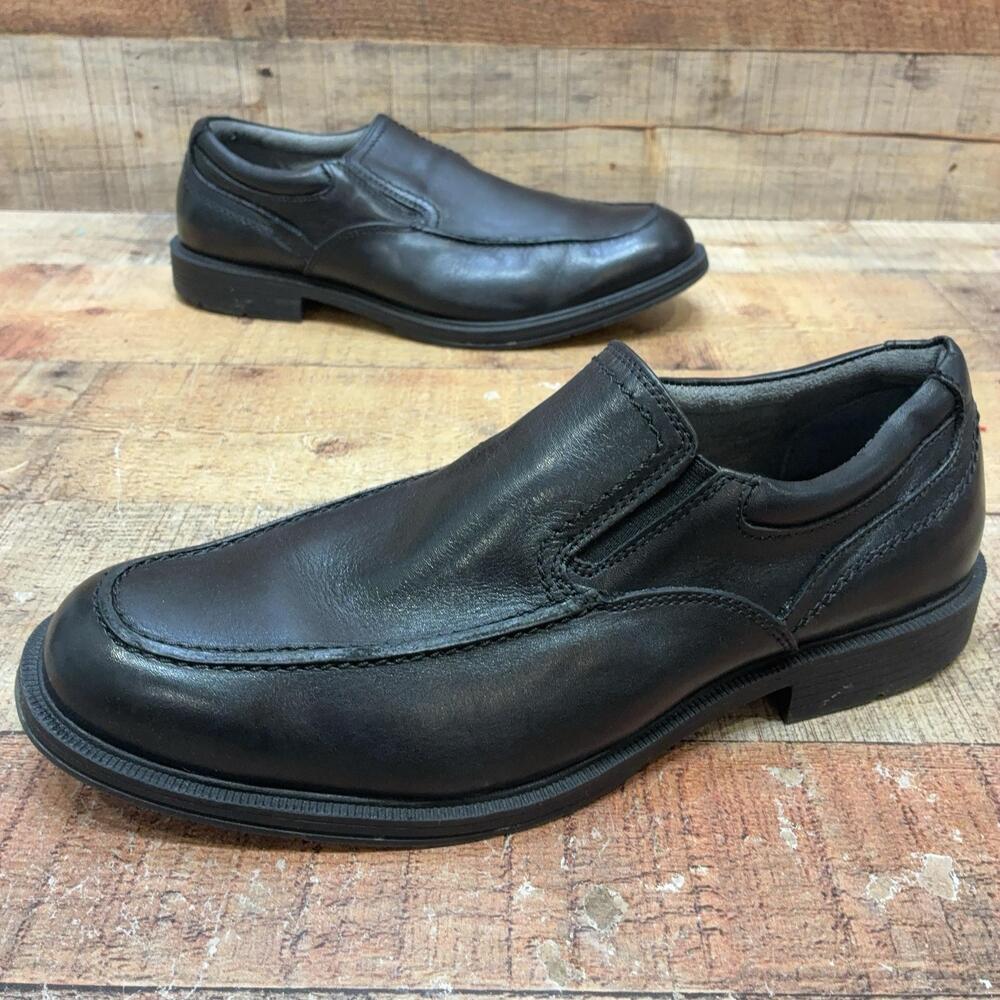 Florsheim 13268-001 Shoes Mens Size 9 EEE Black Leather Slip On Dress Shoes